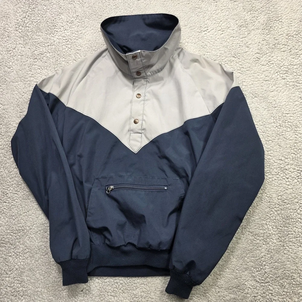 Men's Vintage 90's Powderhorn Mountaineering Colorblock Anorak Ski Jacket Sz Med - Picture 2 of 15